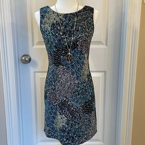 Paisley printed sheath dress from connected apparel